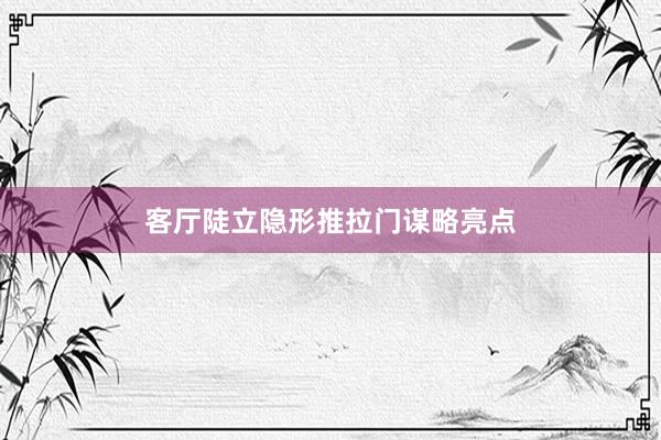 客厅陡立隐形推拉门谋略亮点